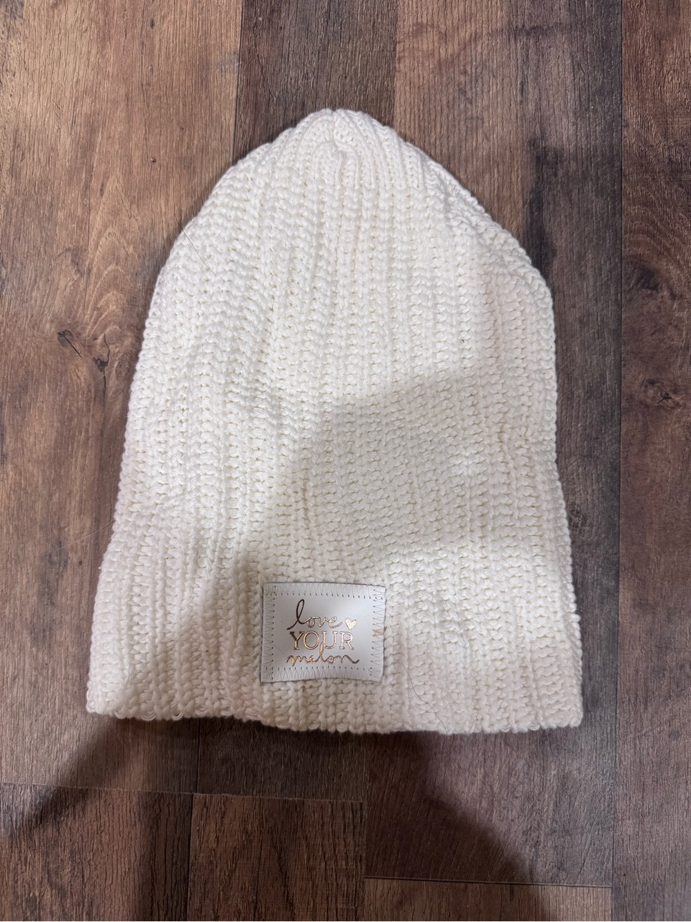 Love Your Melon Cream Knit Beanie